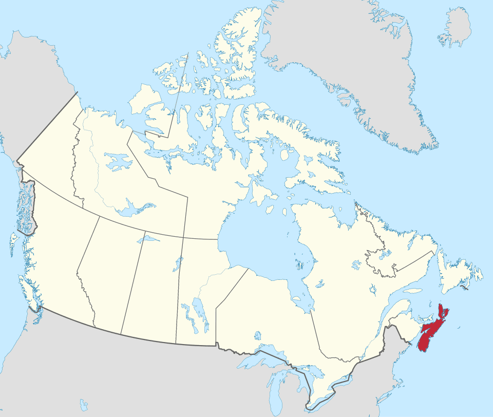 Nova_Scotia_Canada.svg Situation géographique de la Nouvelle Écosse sur la carte du Canada