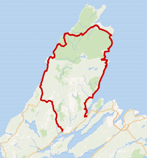 cabot trail Carte du Cabot trail, piste Cabot, route 30