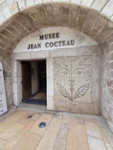 Entrée du musée Jean Cocteau de Menton,dans le centre ville, proche de la mer.