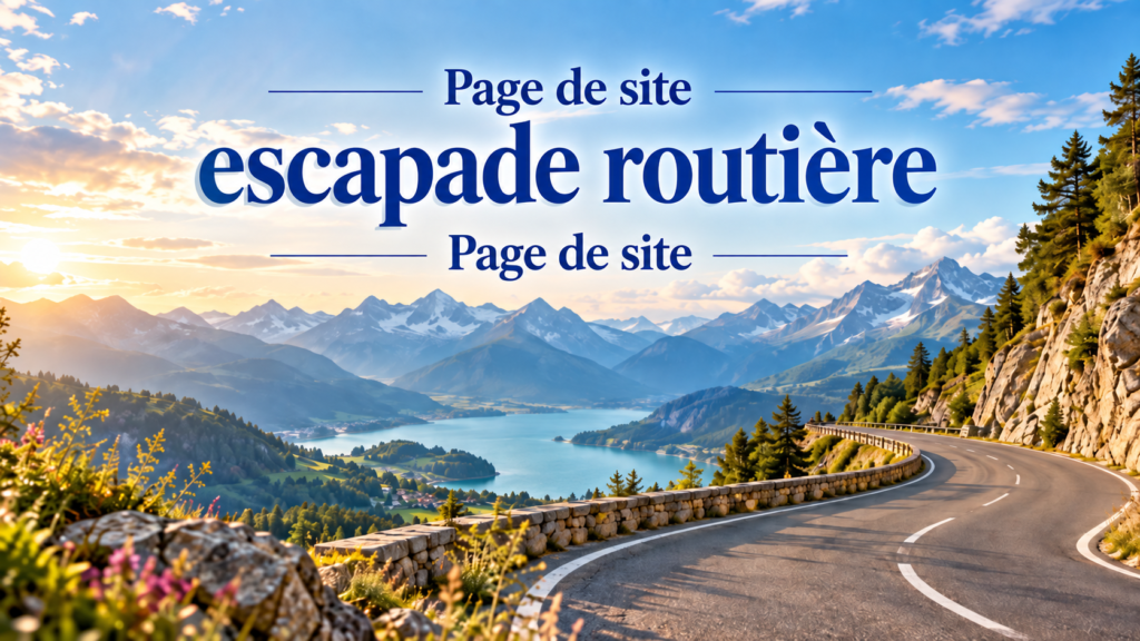 Page de plan de site escapade Routière
